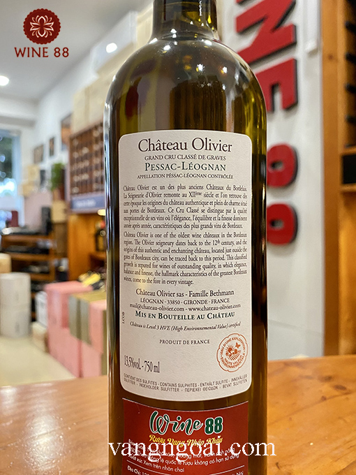 Rượu Vang Trắng Château Olivier Grand Cru Classe Cao Cấp