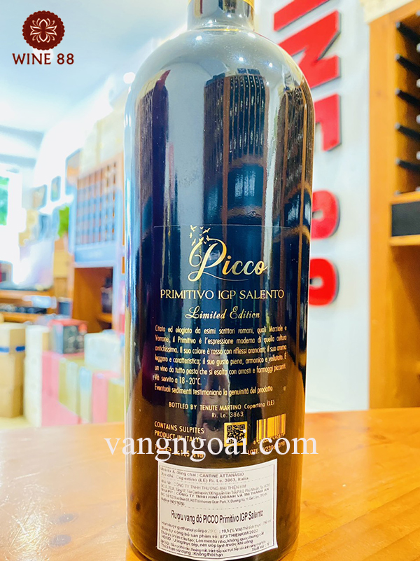 Rượu Vang Ý Picco Primitivo IGP Salento